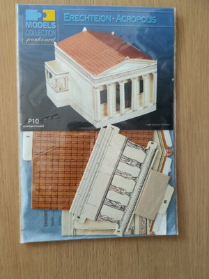 Erechtheion Acropolis 3D paper model postcard