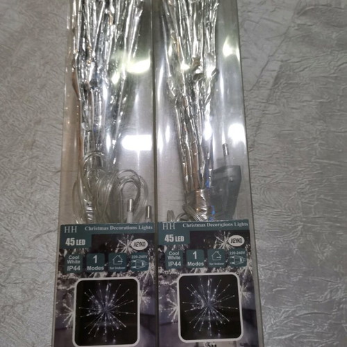 Fairy lights new, 2 packs in ice color