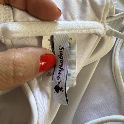 Sugarfree swimsuit like new, white with inner lining, size S