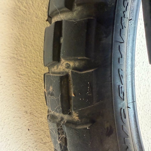 Pirelli Scorpion Rally STR motorcycle tires used, front 90/90/21 & rear 150/70R18