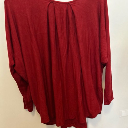 Blouse red with butterfly like new, size XL