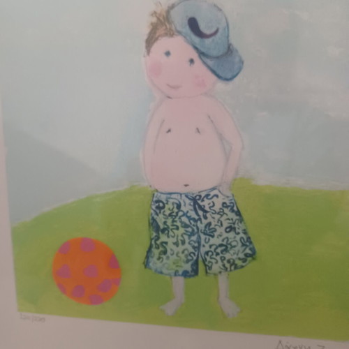 Children's painting from Zouboulakis gallery like new 0.37×0.35m