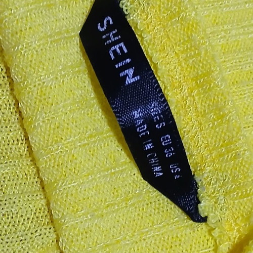 Shein yellow women's crop top, size small
