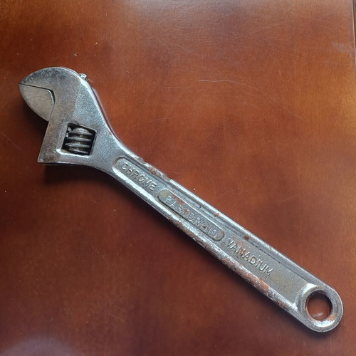 Pastorino adjustable wrench used 250mm vintage, Chrome Vanadium