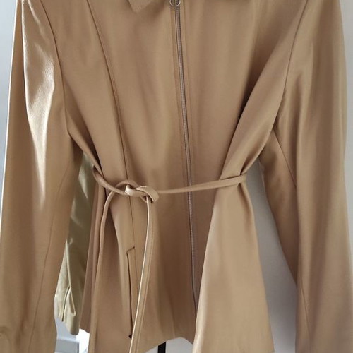 Gianni Italia leather jacket like new, size M, beige
