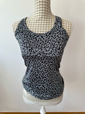 Αθλητική μπλούζα H&M καινούργια, animal print, small, γκρι με μαύρο