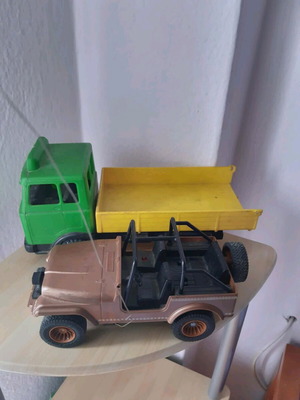 Toy truck and jeep like new, 1980s, West Germany