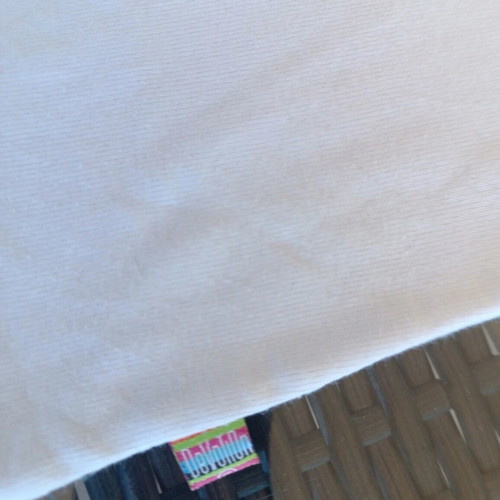Devotion t-shirt Small white with sewn car and beads like new