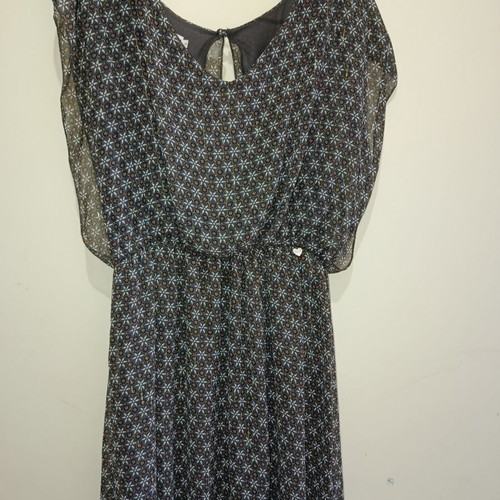 Lynne mini dress like new, printed, size Large, black and green
