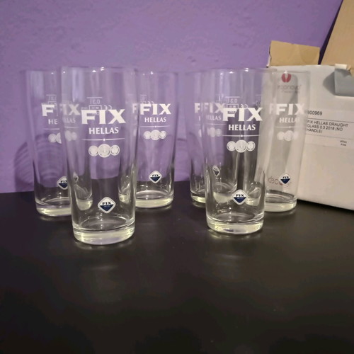 Fix beer glasses set of 6 0.30lt new unused with box