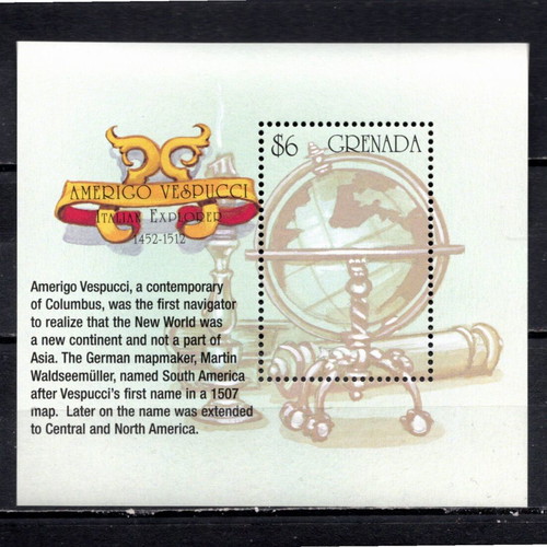 Grenada 2002 The 550th Anniversary of the Birth of Amerigo Vespucci complete mint luxury sheet