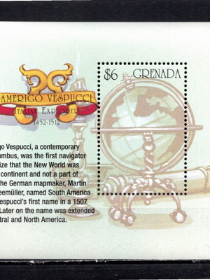 Grenada 2002 The 550th Anniversary of the Birth of Amerigo Vespucci complete mint luxury sheet