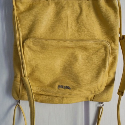 Folli Follie yellow leather shoulder bag used