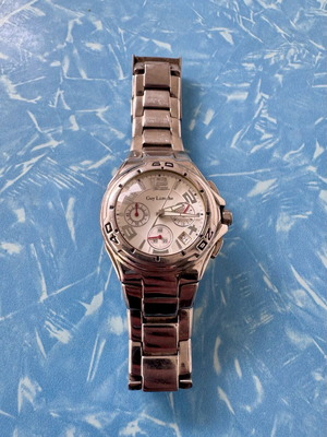 Guy Laroche Chronograph watch used, stainless steel 10ATM