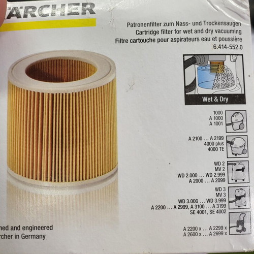 Kärcher replacement set like new, 2 filters and 8 bags for WD 3, SE 4001