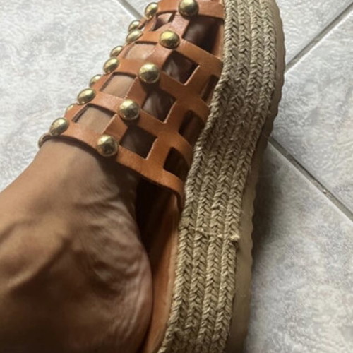 Makis Kotris sandals like new, size 39, beige and gold