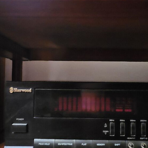 Sherwood sound amplifier used with equalizer and Wharfedale speakers