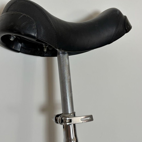 Unicycle used, 1.5 meter tall, silver