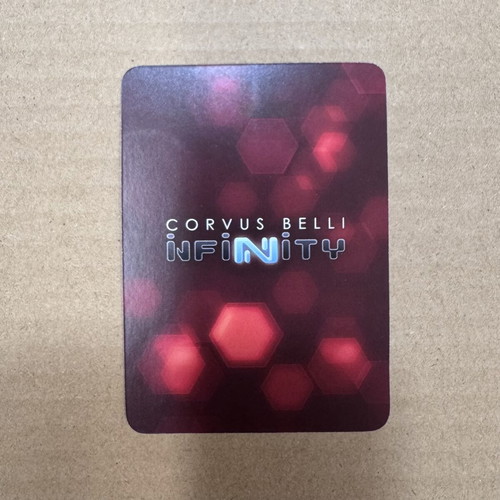 Infinity Corvus Belli Objective promo card