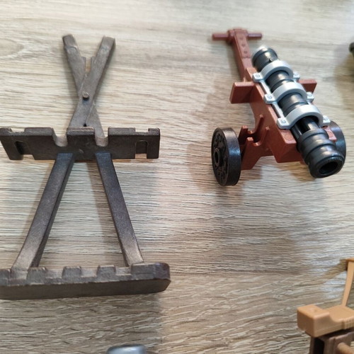 Playmobil cannons, catapults, and bows used set