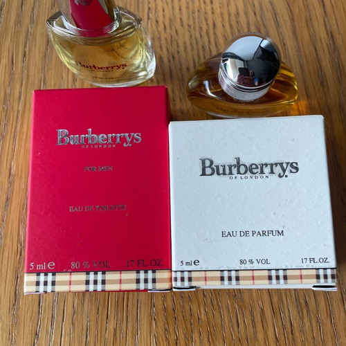 Burberrys miniature men's and women's perfumes, new tester 5 ml