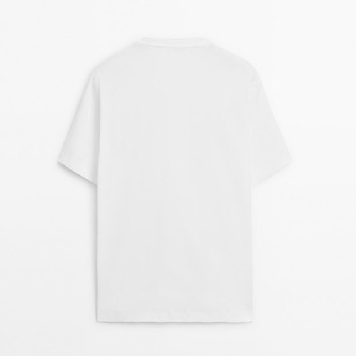 T-Shirt Premium 100% cotton mercerized white size Large new