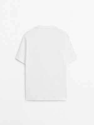T-Shirt Premium 100% cotton mercerized white size Large new