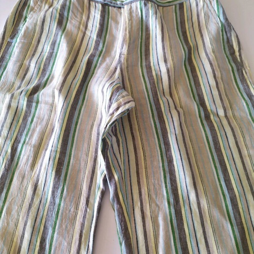 Mexx summer pants with stripes, like new, size L