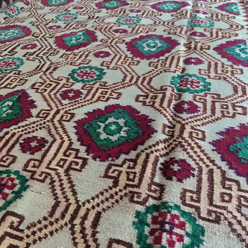 Handmade loom rugs like new, wool and cotton, 1960s