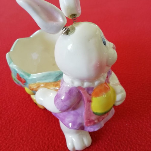 Easter egg holder bunny used, ceramic