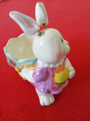 Easter egg holder bunny used, ceramic