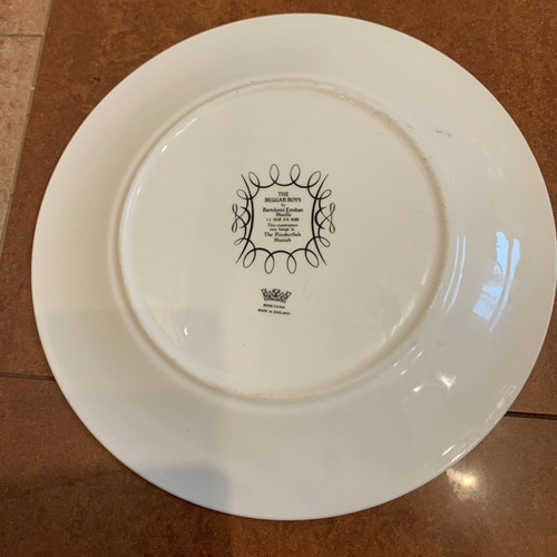 Decorative plate 27 cm Bone China porcelain England with Murillo painting