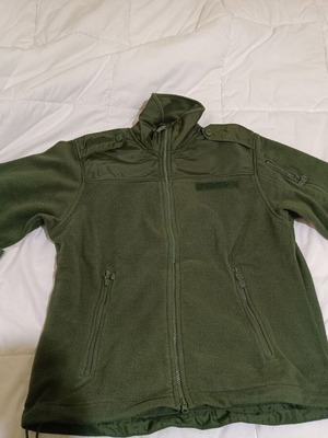 Fleece jacket used, green, size S