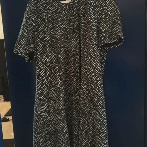 Women's long dress like new, Greek made, black and white, size L