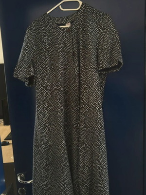 Women's long dress like new, Greek made, black and white, size L