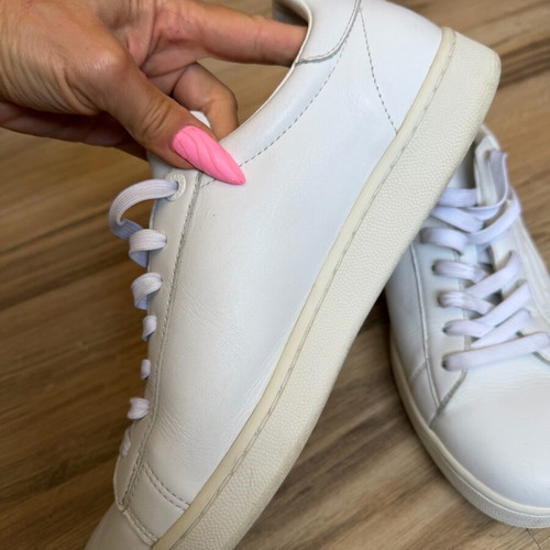 Men's original white leather sneakers Emporio Armani EA7 like new, size 44