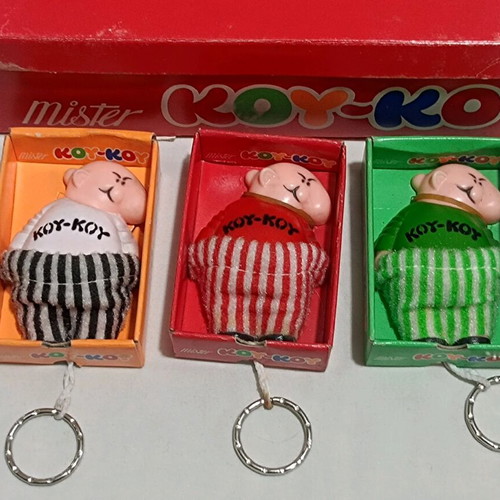 Mister ΚΟΥΚΟΥ keychain set used with original box and 3 keychains