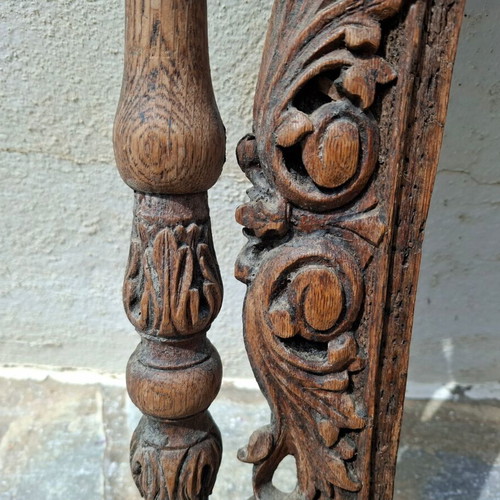 Handmade wood carving used 19th century for mirror