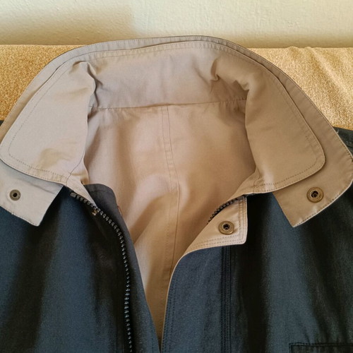 Men's double face jacket like new, beige and blue, size L
