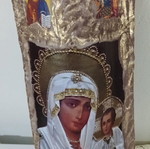 Εικόνα της Παναγίας Γλυκοφιλούσα σε κεραμίδι 40x25 καινούργιο