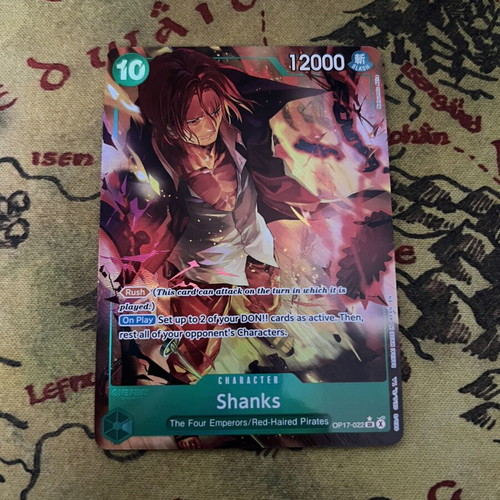 Shanks Secret Rare Parallel Card OP17-022 One Piece