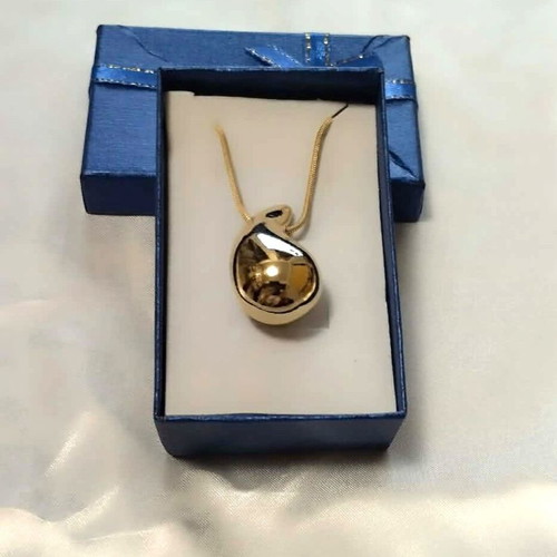 Necklace chain with gold teardrop pendant new