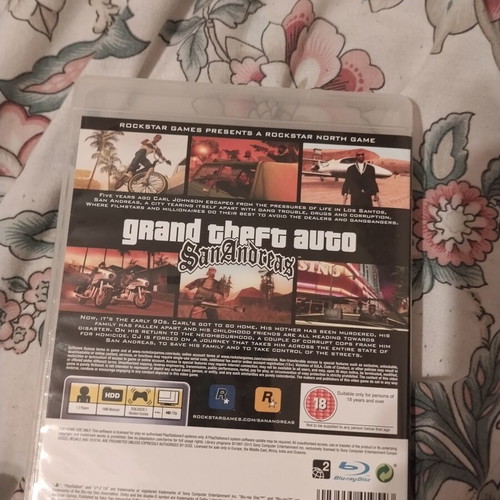 Grand Theft Auto San Andreas PS3 game with manual and map