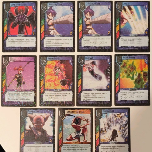 Shaman King card collection 34 cards used, holo/foil and rare