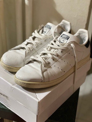 Adidas Stan Smith white sneakers used, size 46