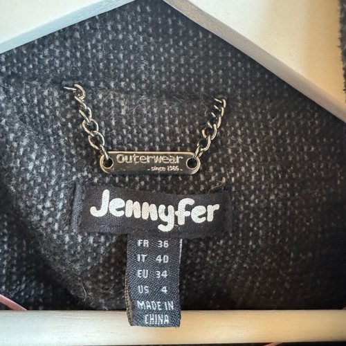Jennyfer coat size S gray like new straight cut