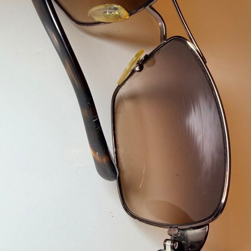 Salvatore Ferragamo men's sunglasses brown beige used