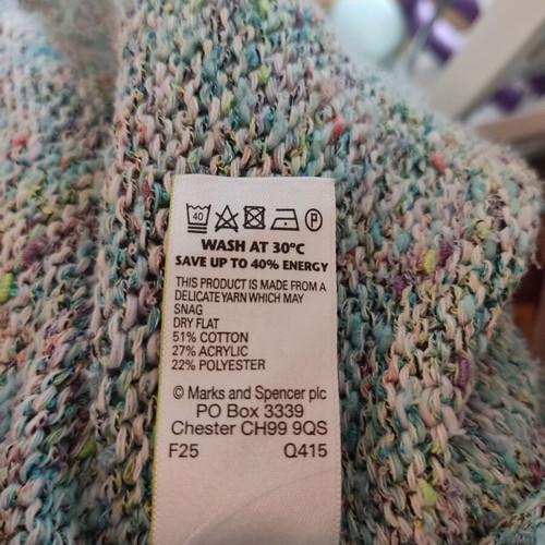 Marks & Spencer cardigan multicolor used, size UK 12