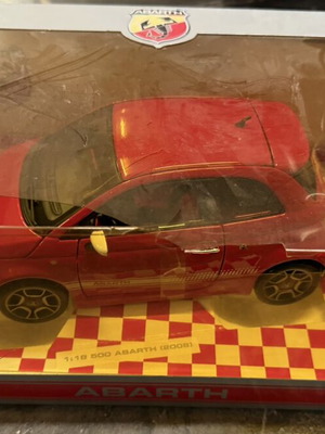 Burago Abarth collectible car like new with damaged packaging