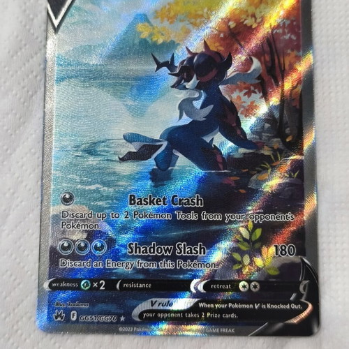 Hisuian Samurott V Pokemon card from Crown Zenith collection